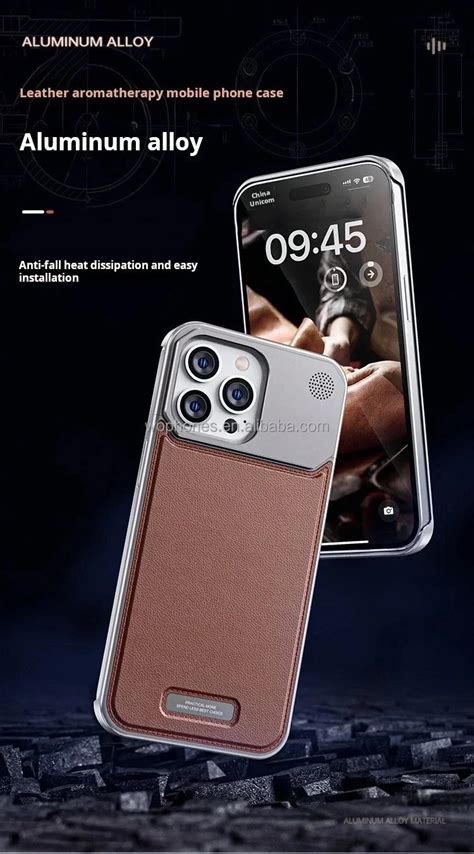 Luxury Leather Metal Phone Case For Iphone 14 13 15 Pro Max Shell For