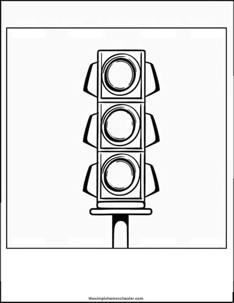 Terrific Traffic Light Coloring Pages Free And Easy Print The Simple Homeschooler