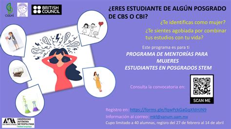 Convocatoria Del Programa De Mentor As Para Mujeres Estudiantes En