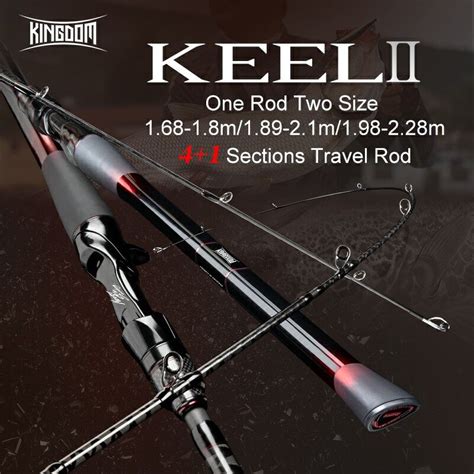 Kingdom New Keel II Travel Fishing Rod 4 1 Sections Trout Lures