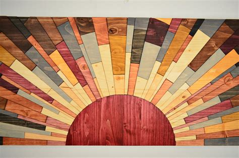 Wood Wall Art SUNSET ON JUPITER Handmade Original Modern Etsy Kunst