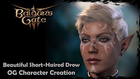 Baldurs Gate 3 Beautiful Short Haired Drow Original Character 8