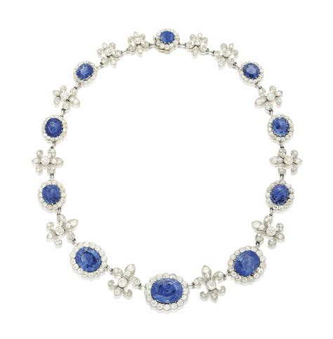 A Late Th Century Sapphire And Diamond Necklace Necklace Sapphire