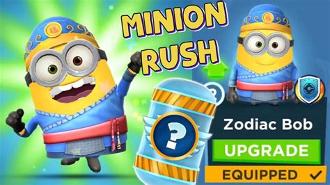 Minion Rush Zodiac Bob Upgrade Costume Level 2 5 Agent Prize Pod