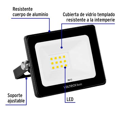 Ref Lc Truper Reflector Ultra Delgado Led W Luz C Lida