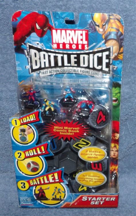 Marvel Heroes Battle Dice Game Starter Set With Mini Marvel Comic Book