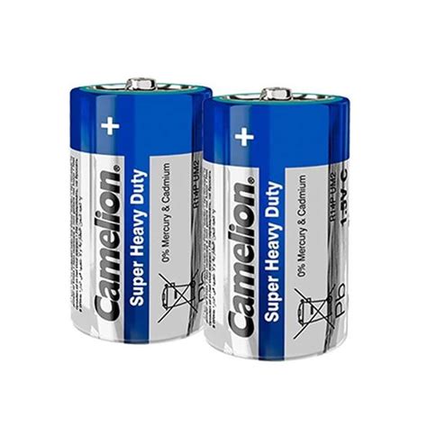 Camelion Super Heavy Duty R14 C Battery 3800mAh Blue Silver R14 BP2BR14