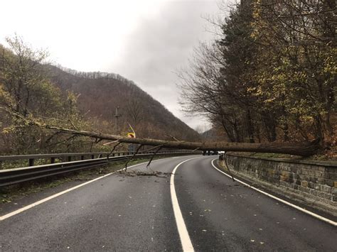 Traficul blocat total pe Valea Oltului din cauza unui copac căzut pe