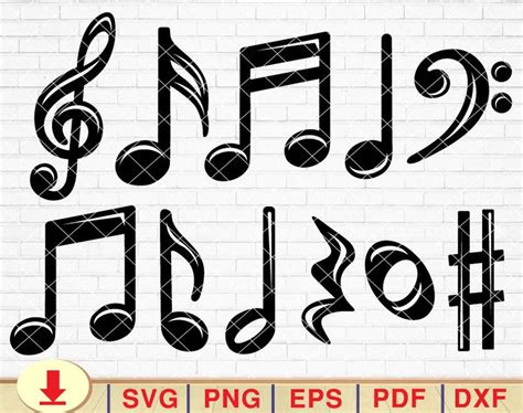 Music Notes SVG Music Svg Musical Notes Clipart Music Note Etsy