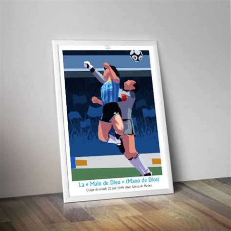 Poster the Hand of God MARADONA - Etsy