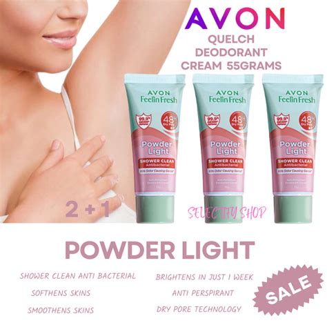 Avon Feelin Fresh Quelch Powderlight Whitening Anti Perspirant Deo