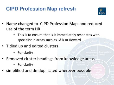 Ppt Cipd Profession Map Refresh Overview Of Changes To The Profession