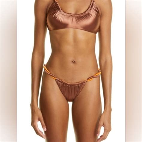 Isa Boulder Swim Isa Boulder Ropes Reversable Twisted Satin Bikini