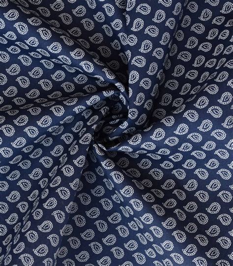 Cotton Modal Blue Base Print Fabric Fc Oa Dinesh Exports