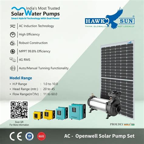 5HP AC Solar Openwell Submersible Pump At 29000 Piece Solar