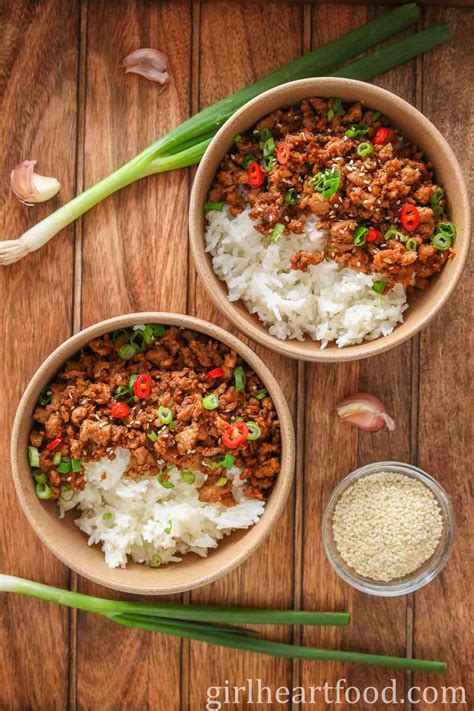 Ground Turkey Rice Bowls Girl Heart Food®