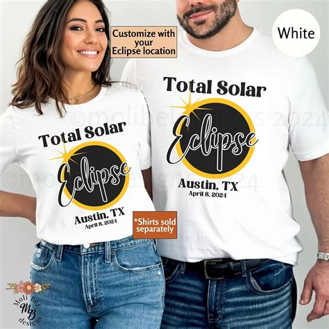 Personalized Total Solar Eclipse Shirt Custom City Countdown to April 8