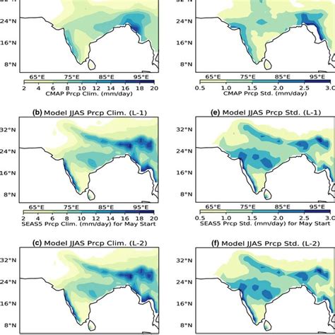 The Observed Cmap And Predicted Precipitation Climatology A B C