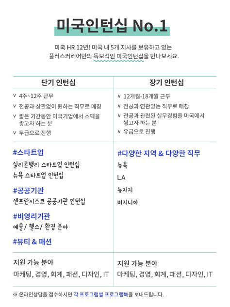 미국취업 1등 플러스커리어 미국인턴