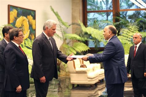 Recibe Presidente Cubano Cartas Credenciales De Embajadores Fotos