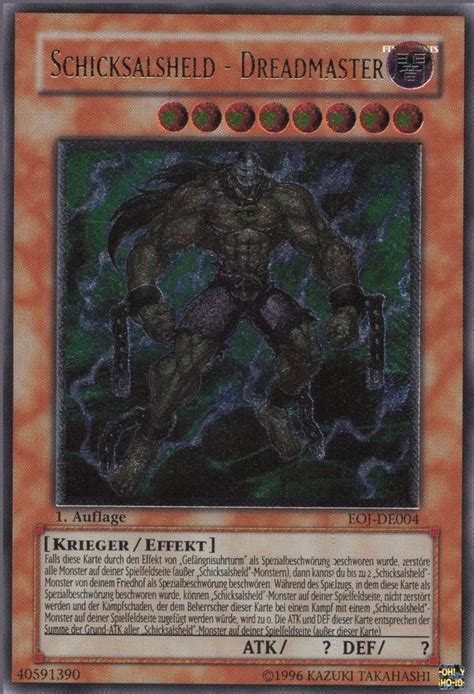 Recollectibles Sammelkarte Yugioh Karte Schicksals Held Dreadmaster