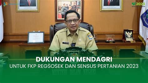 Dukungan Mendagri Untuk Fkp Regsosek Dan Sensus Pertanian Youtube