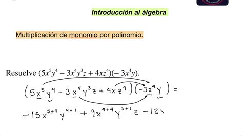 Multiplicaci N De Monomio Por Polinomio Youtube