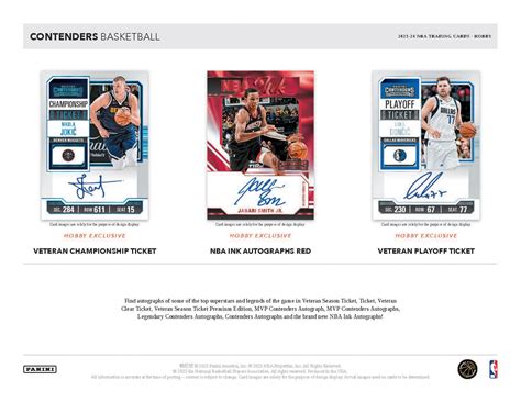 Panini Contenders Nba Basketball Cards