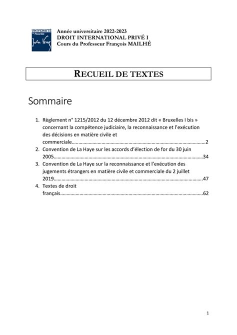 Fascicule Fiche De Td Ann E Universitaire Droit