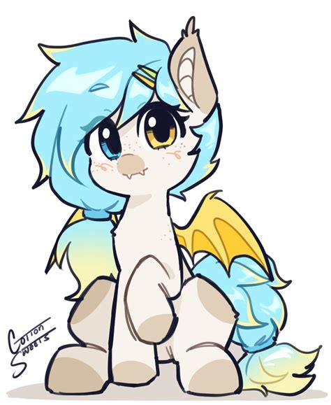 3188398 Safe Artist Cottonsweets Oc Oc Only Bat Pony Pony