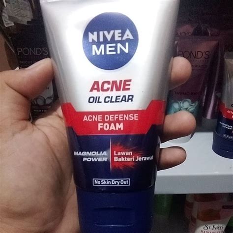 Jual Nivea Men Acne Oil Clear Acne Defense Foam 100 Ml Shopee Indonesia