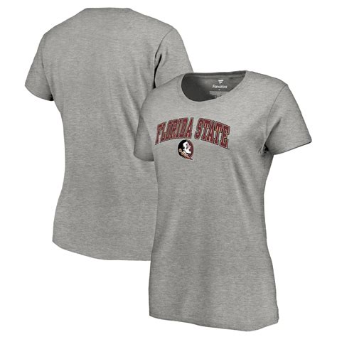 Womens Gray Florida State Seminoles Campus T Shirt