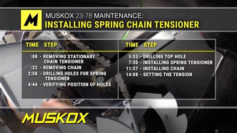 Installing Spring Chain Tensioner Muskox Snowblower Maintenance