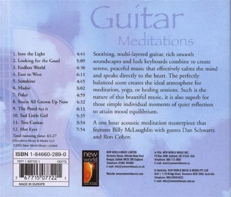 Billy McLaughlin Guitar Meditations CD Billy McLaughlin CD