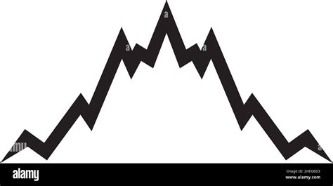 Simple black mountain icon vector logo design Stock Vector Image & Art