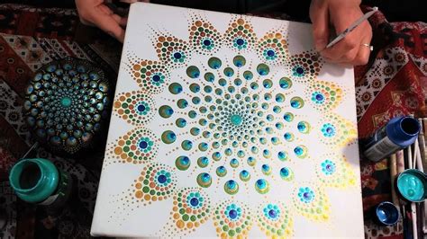 How To Paint Dot Mandalas Peacock Inspired 35 Full Step By Step