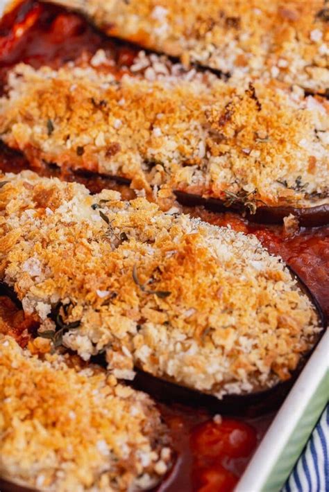 Cheesy Roasted Aubergine With Breadcrumbs • The Cook Report