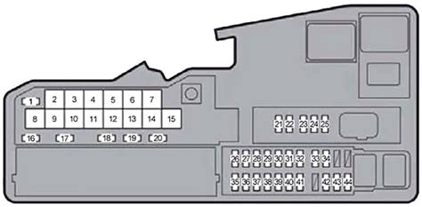 Lexus Es 300h 2012 2015 Fuse And Relay Box Fuse Box Diagrams