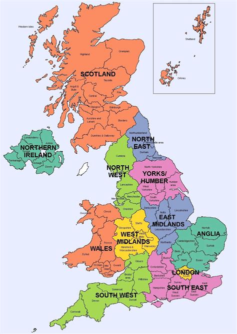 The Regions Of The United Kingdom England Map Map Of Britain Map