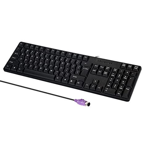 MCSaite PS2 Teclado De Computadora Con Cable De 104 Teclas Con So