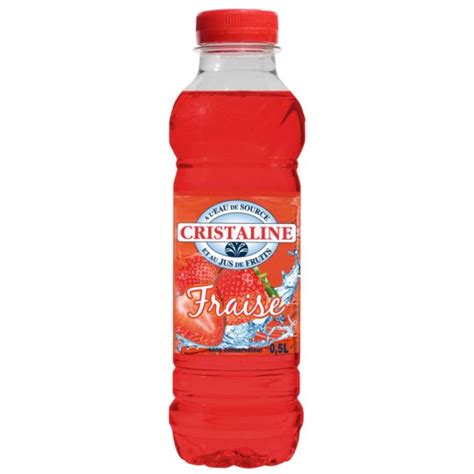 Eau aromatisée fraise CRISTALINE la bouteille de 50cL à Prix Carrefour