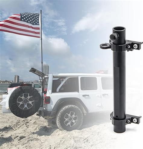 Amazon For Jeep Flag Mount Tailgate Flag Pole Holder LED Whip