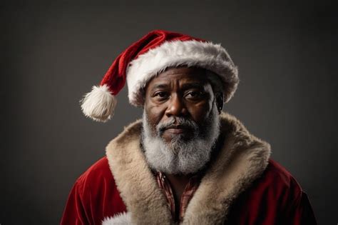 Premium Ai Image African American Santa Claus