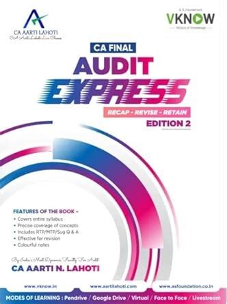 Buy CA FINAL AUDIT EXPRESS BOOK By CA Aarti Lahoti Book Online At Low