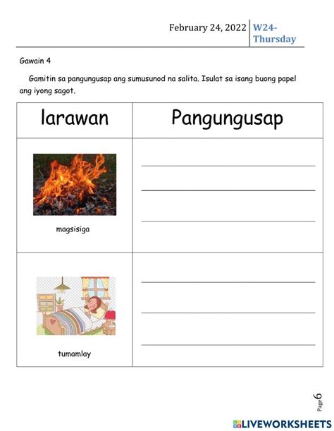 Pagbasa Online Exercise For Live Worksheets