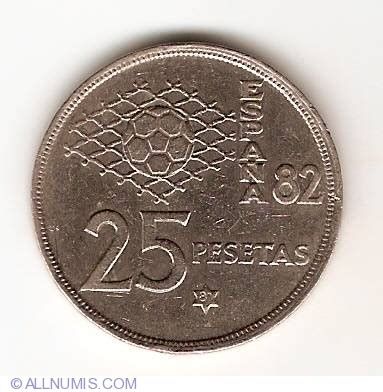 25 Pesetas 1980 81 Juan Carlos I 1975 1989 Spain Coin 10716