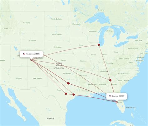 Flights From Tampa To Montrose Tpa To Mtj Flight Routes