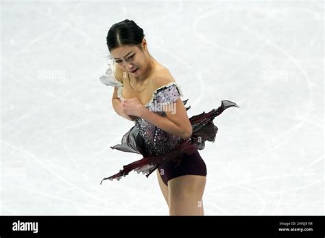 Los jóvenes de Corea durante el patinaje femenino individual Patinaje