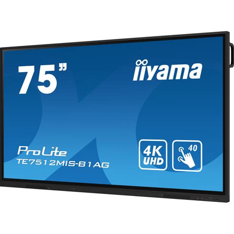 Écran Tactile Interactif iiyama PROLITE 75 4K UHD IPS 60 Hz Noir