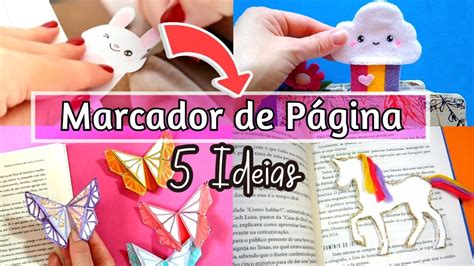 Como fazer marcador de página 5 ideias Volta às aulas YouTube